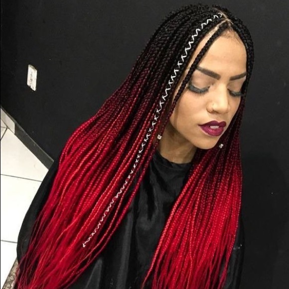 5 packs of Black wine red ombré braiding hair *NWT Boutique
